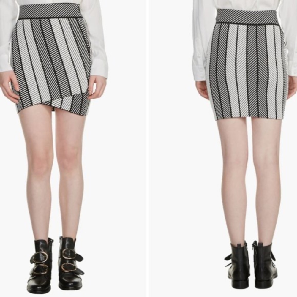 Maje Jessy (Portefeuille Multico) Herringbone Knit Skirt